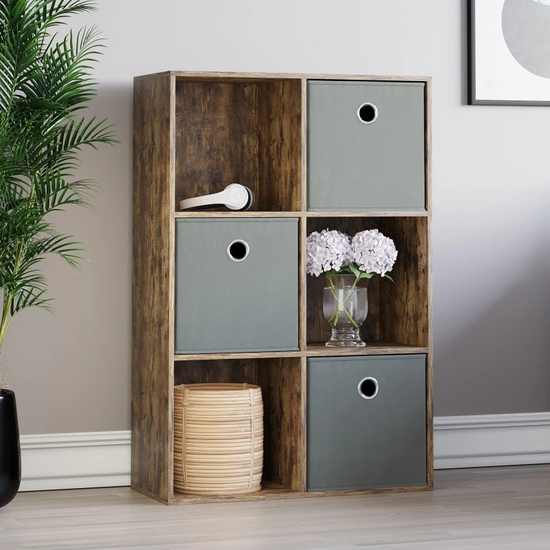 Image of Lassic 2x3 Cube Storage Unit DB + Set of 3 Storage Cubes Grey unisex 2x3