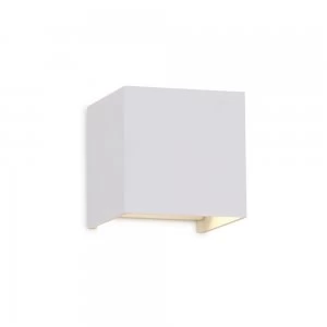 Image of Square Wall Lamp, 12W LED, 3000K, 1100lm, IP54, Sand White