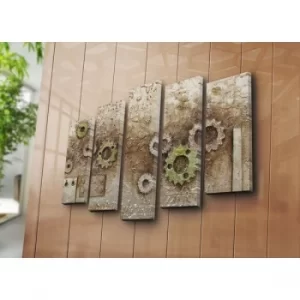 Image of 5PATK-198 Multicolor Decorative Canvas Painting (5 Pieces)