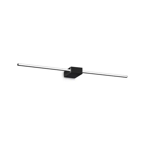Image of Theo 2 Light Integrated LED Wall Lamp Black 900Lm 3000K