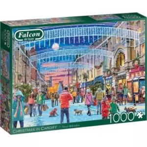 Image of Jumbo Falcon de luxe, Christmas in Cardiff 1000 Piece Jigsaw Puzzle