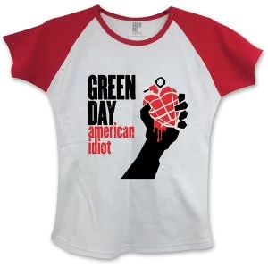 Image of Green Day - American Idiot Womens Medium T-Shirt - White,Red