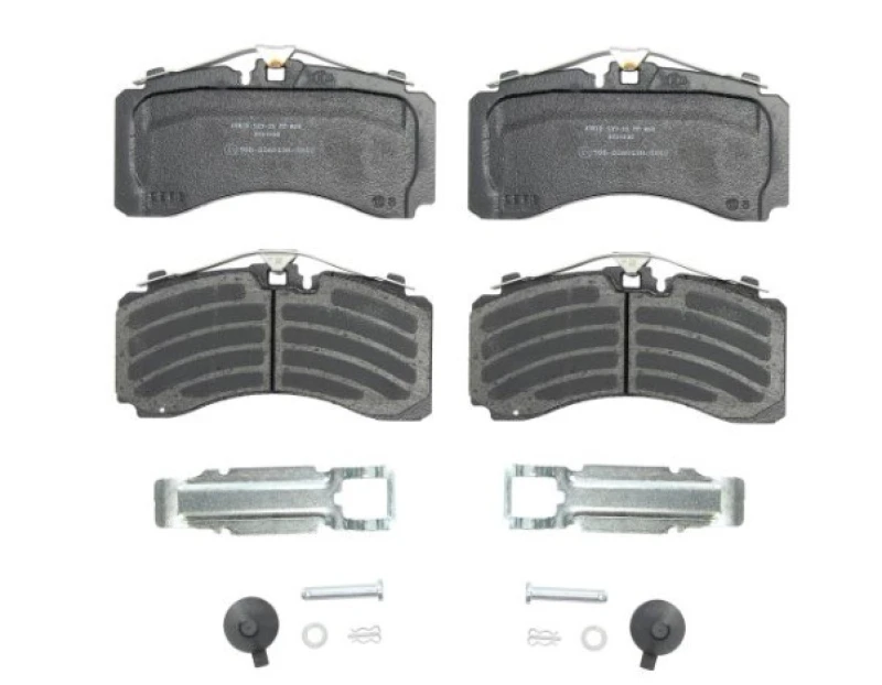 Image of KNORR-BREMSE K108020K50 Brake pad set Rear Axle, excl. wear warning contact, with lock screw set Brake Pad Set,disc brake (402)