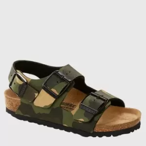 Image of Birkenstock Kids Milano Kids Sandals - Desert Soil Camo Khaki - UK 10 Kids