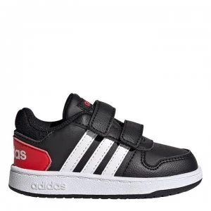 Image of adidas adidas Hoops Infants Trainers - Black/Wht/Red
