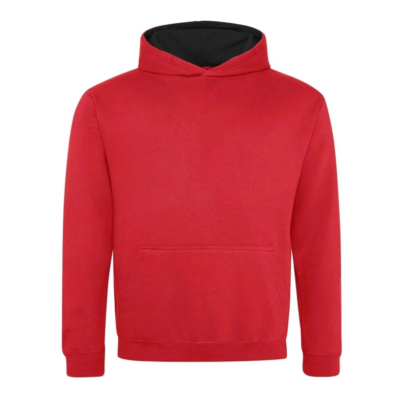 Image of AWDis Varsity Hoodie in Red Size: 12-13 Years Red Unisex 12-13 Years