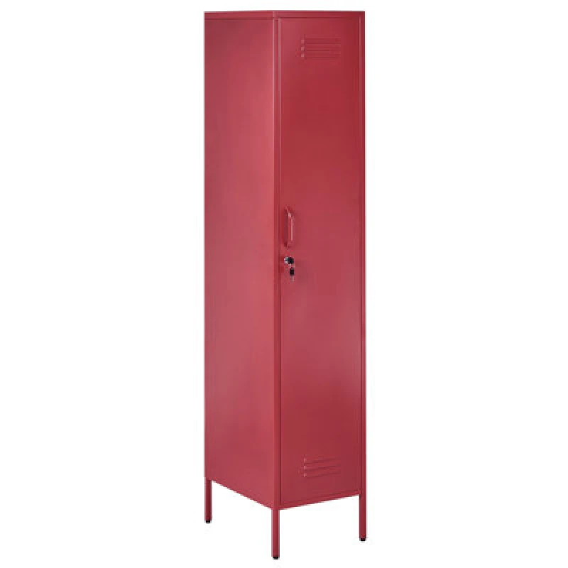 Image of Beliani Storage Unit Frome Metal Red