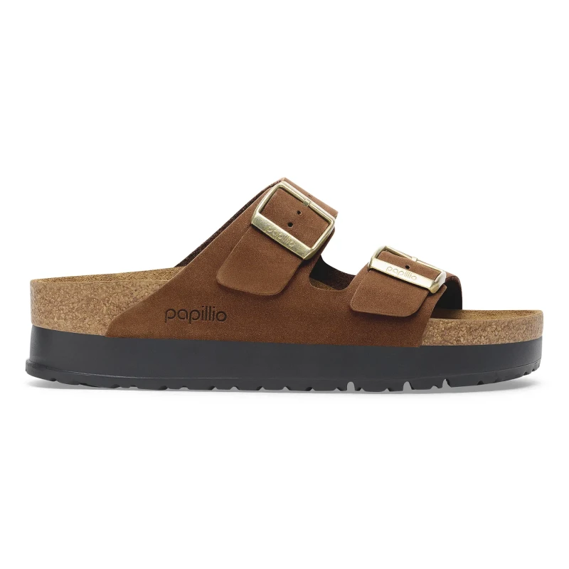 Image of Papillio Arizona Flex Platform LENB Dark Tea womens Mules / Casual Shoes in Brown