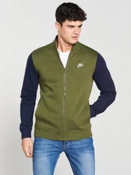Image of Nike Sportswear Club Bomber Jacket Olive Size S Men
