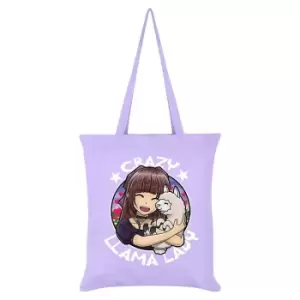 Image of Grindstore Crazy Llama Lady Tote Bag (One Size) (Lilac)