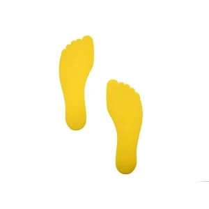 Image of Foot Floor Marker (Pack of 6) - Yellow