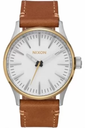 Image of Mens Nixon The Sentry 38 Leather Watch A377-2548