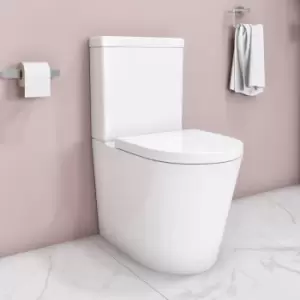 Image of Close Coupled Rimless Toilet with Soft Close Seat - Newport