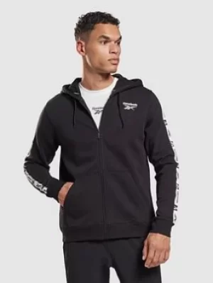 Image of Reebok Ri Tape Fz Hoodie, Black Size M Men