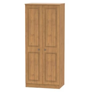 Image of Robert Dyas Loxley Ready Assembled 2-Door Wardrobe -Oak