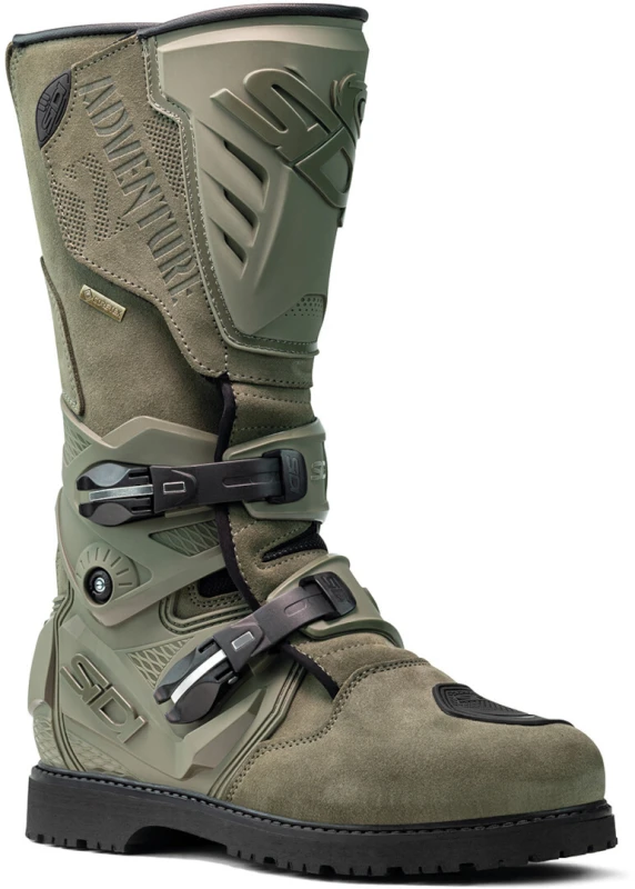 Image of Sidi Adventure 2 Gore-Tex waterproof Motorcycle Boots, green, Size 44 for Men