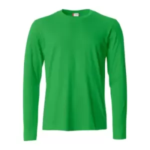 Image of Clique Mens Basic Long-Sleeved T-Shirt (L) (Apple Green)