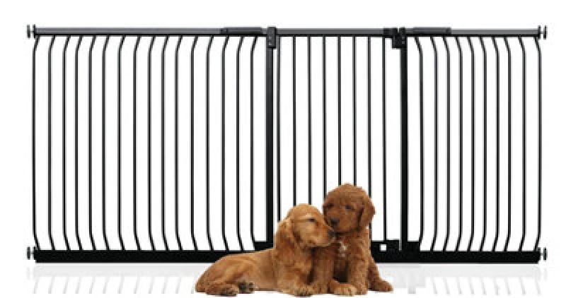 Image of Bettacare Extra Tall Elite Dog Gate, 225Cm - 234Cm, Matt Black, Extra Tall 96.8Cm In Height, Pressure Fit Pet Gate
