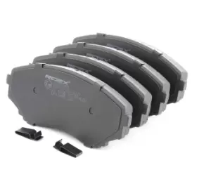 Image of RIDEX Brake pad set 402B0344 Brake pads,Brake pad set, disc brake MAZDA,MITSUBISHI,MPV II (LW),E-Serie Kastenwagen (SR2),MPV I (LV)