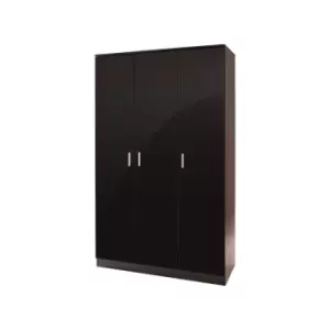 Image of Ottawa Three Door Wardrobe Black