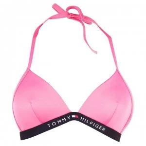 Image of Tommy Bodywear Fixed Triangle Bikini Top - Shocking Pink