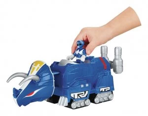 Image of Imaginext Power Rangers Blue Ranger Triceratops Zord