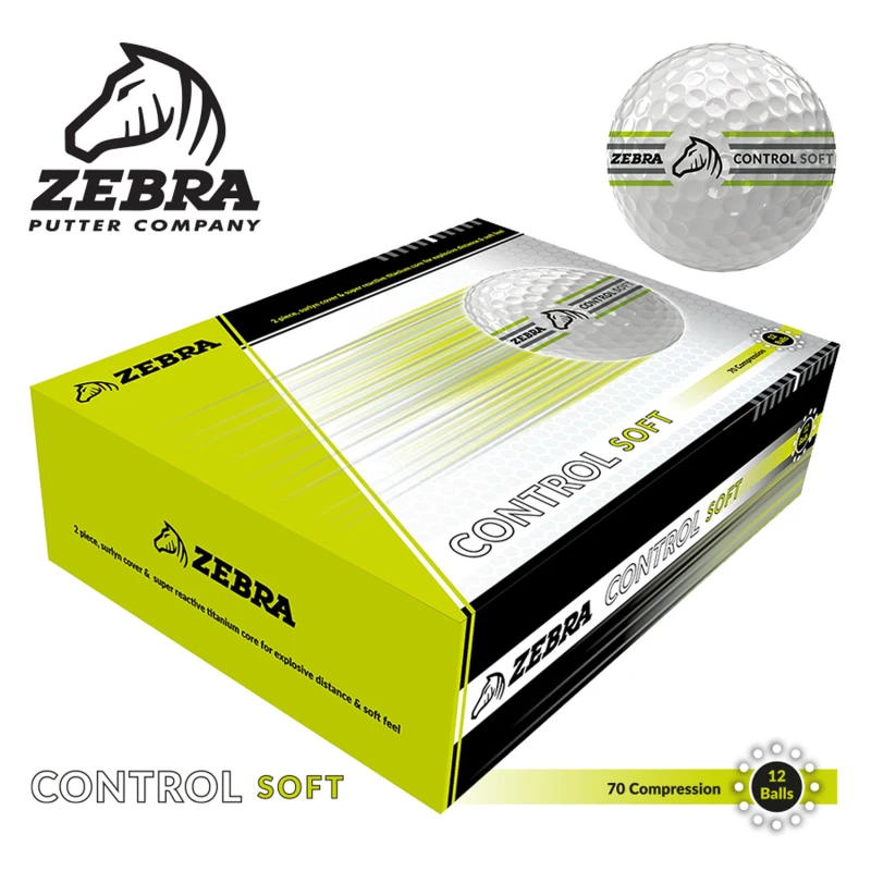 Image of Zebra Control Soft Golf Ball (Dozen) White unisex Dozen