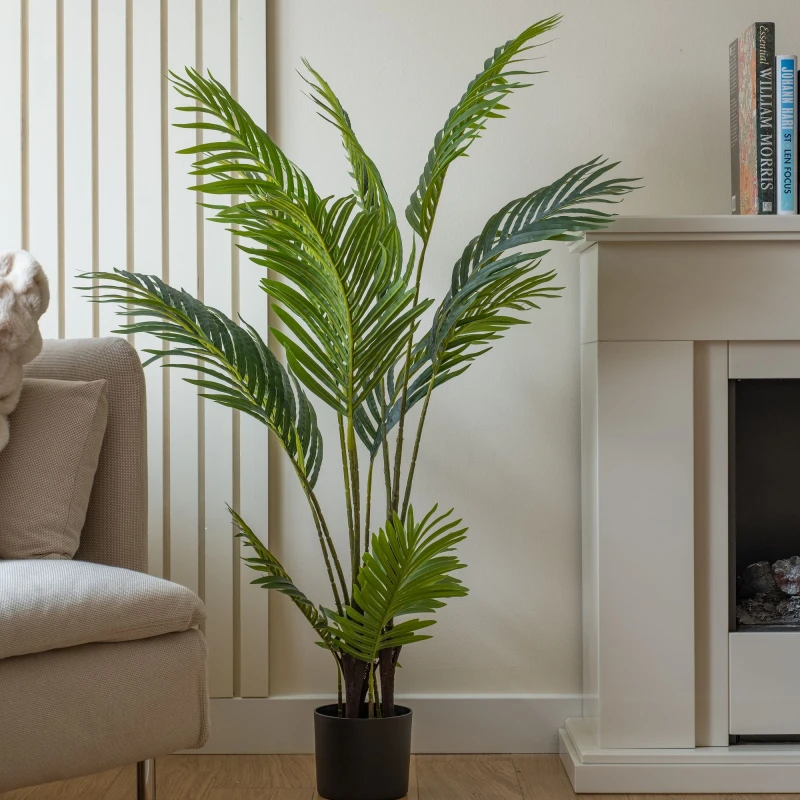 Image of Scottish Everlastings Ltd Real Touch Pearl Palm Tree 125cm, Green SEL1210