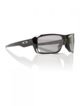Image of Oakley Polished Black OO9380 DOUBLE EDGE rectangle sunglasses Black