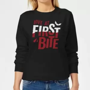 Image of Love at First Bite Womens Sweatshirt - Black - L - Black