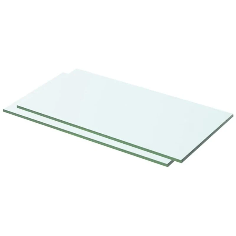 Image of VIDAXL Shelves 2 pcs Panel Glass Clear 50x20cm vidaXL 3051559