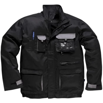 Image of TX10BKRS - sz S Texo Contrast Jacket - Black - Portwest