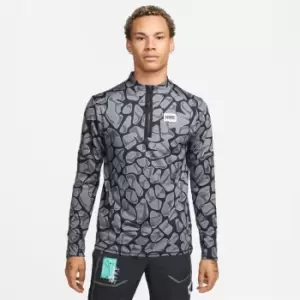 Image of Nike Dri-FIT UV Element D.Y.E. Mens 1/2-Zip Running Top - Grey