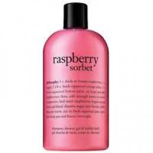 Image of philosophy Bath & Shower Gels Raspberry Sorbet Shampoo, Shower Gel and Bubble Bath 480ml