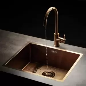 Image of Single Bowl Copper Stainless Steel Kitchen Sink - Reginox