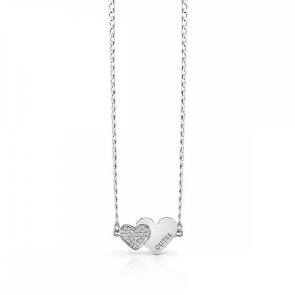 Image of Guess Jewellery Guess Me And You Double Heart Necklace UBN84074A