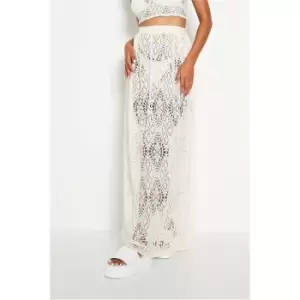 Image of I Saw It First Cream Crochet Maxi Skirt - White