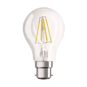 Image of Osram 7W Parathom Clear LED Globe Bulb BC/B22 Dimmable Very Warm White - 287440-439191