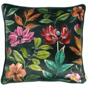 Image of Evans Lichfield Midnight Garden Piped Edge Cushion Cover, Winter Floral, 43 x 43 Cm