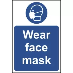 Image of Face Coverings Must be Worn - Self Adhesive Sign (200 x 300mm)