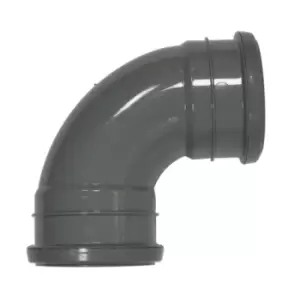 Image of Floplast 110MM PVC-U bend 87.5 Degree Grey Double Socket (SP561G) - 221930