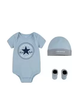 Image of Converse Younger Classic Ctp Infant Hat Bodysuit Bootie Set 3Pk