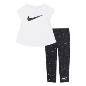 Image of Nike Swoosh Leggings Set Baby Girls - Black