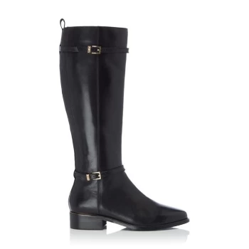 Image of Dune London Top Knee High Boots - Black - 484