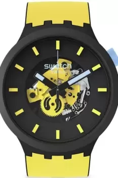 Image of Swatch Mustard Skies Big Bold Bioceramic Watch SB03B109