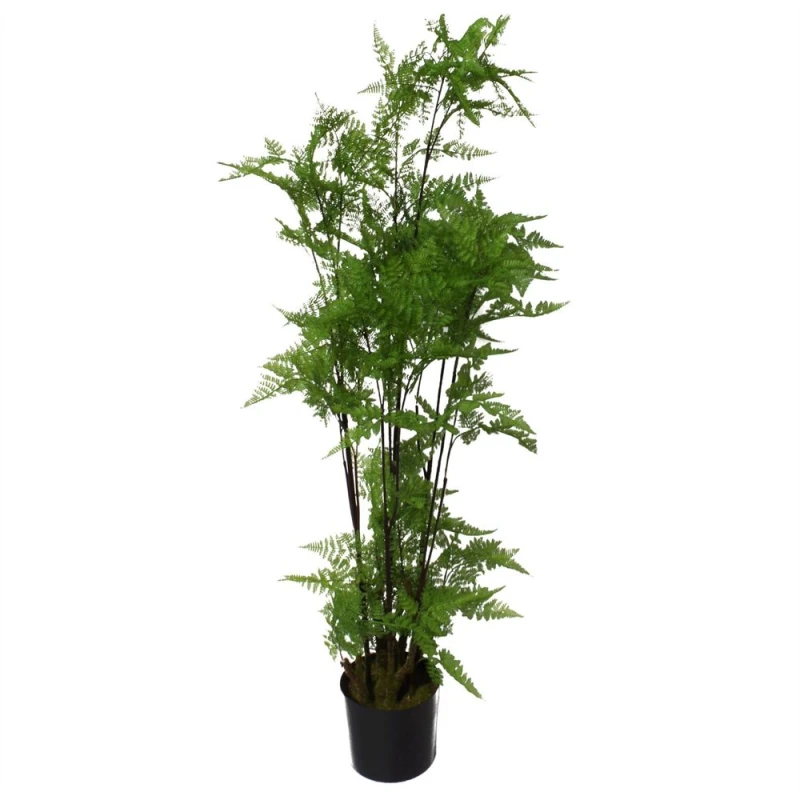 Image of Leaf Artificial Fern Tree Plant Natural Moss 150cm 5ft Leaf Trees Realistic Plant Botanik Green
