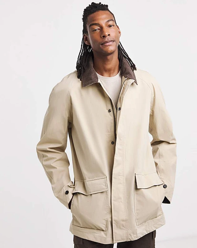 Image of Timberland Timberland Cotton Jacket - Natural Natural - Timberland - Size: M39/41 Natural Male M39/41 LM75602