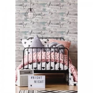 Image of Fresco Unicorn Dreamland Wallpaper