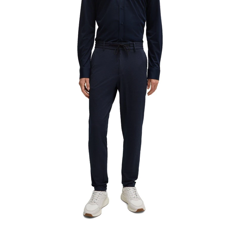 Image of Boss Mens Straight Leg Trousers Dark Blue male 30