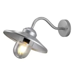 Image of Outdoor IP44 Wall Light 304 SS / Silver LED E27 60W Bulb External